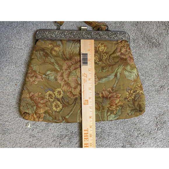 Faye Mell Floral Tapestry Brocade Handbag Purse 50's Vintage - Picture 8 of 10